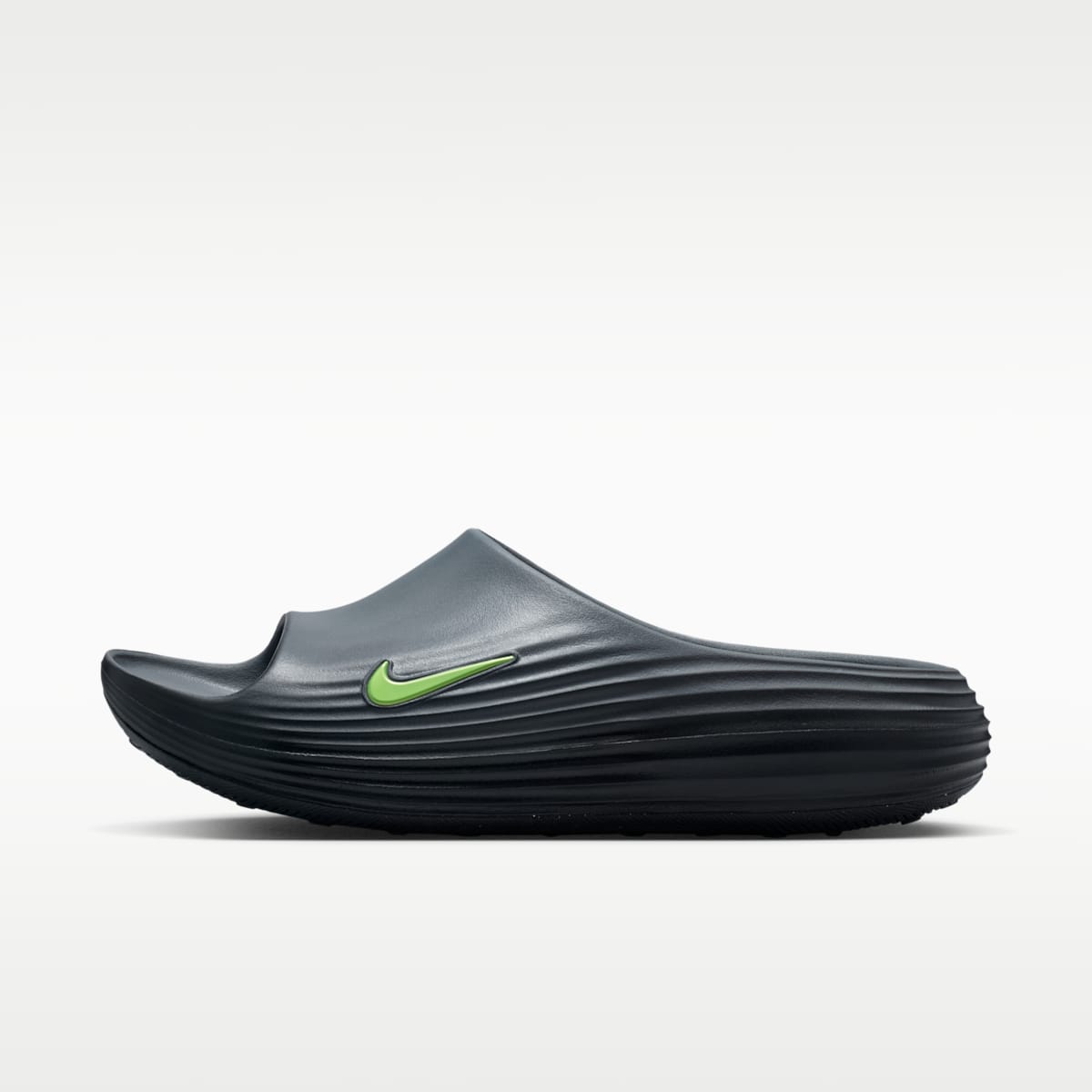Nike ReactX Rejuven8 Men's Slides - Cool Grey/Black/Volt - Image 2