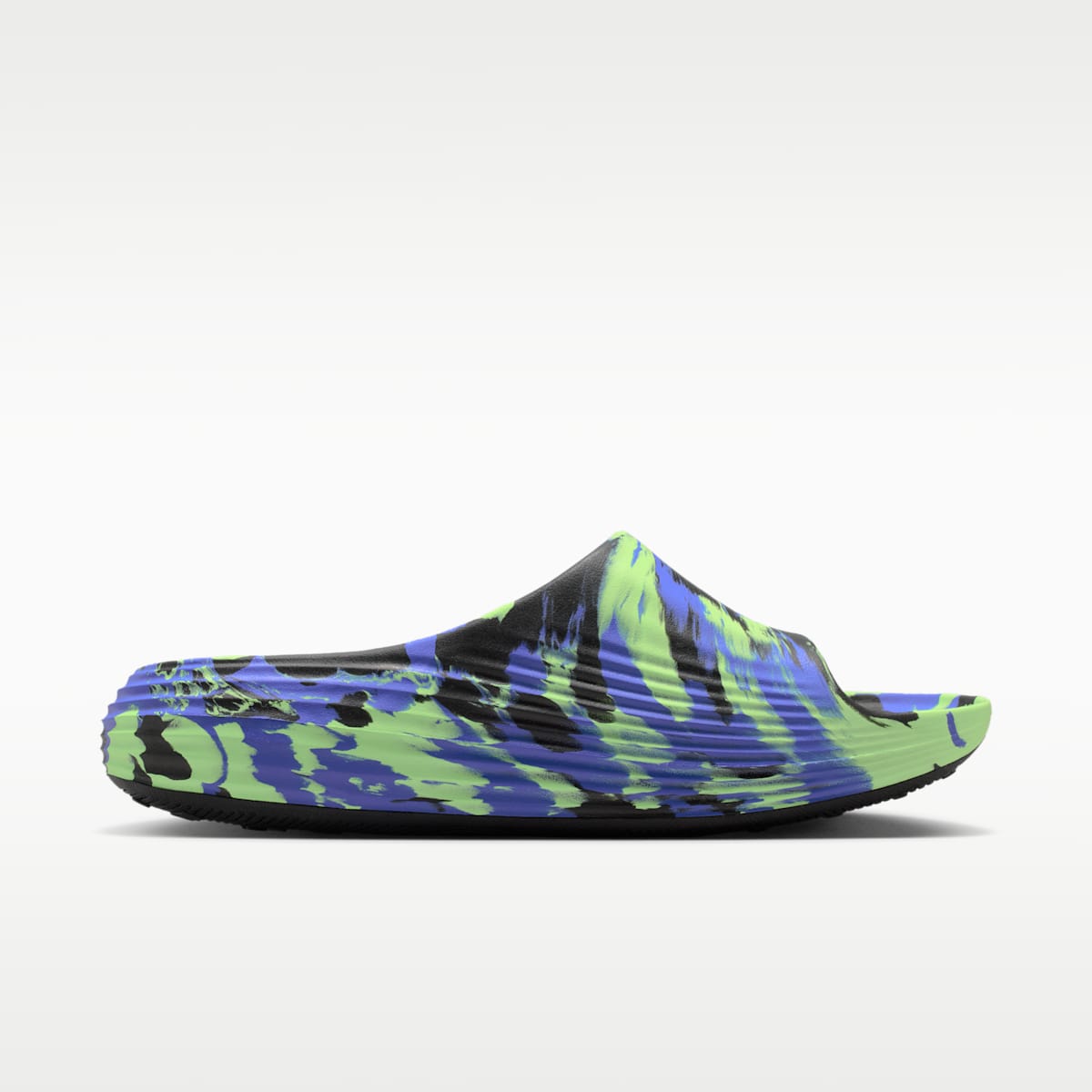 Nike ReactX Rejuven8 SE Men's Slides - Black/Lime Blast/Sapphire/Black - Image 4
