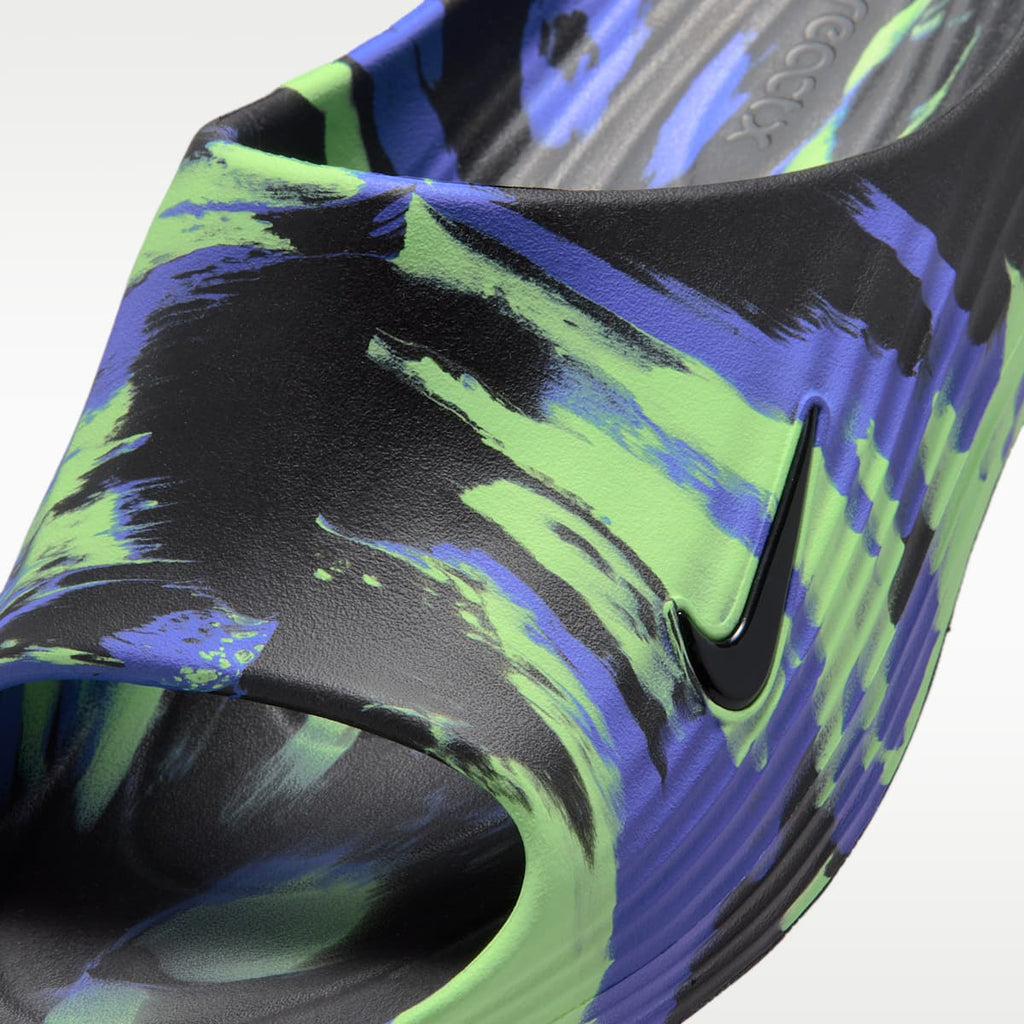 Nike ReactX Rejuven8 SE Men's Slides - Black/Lime Blast/Sapphire/Black - Image 6