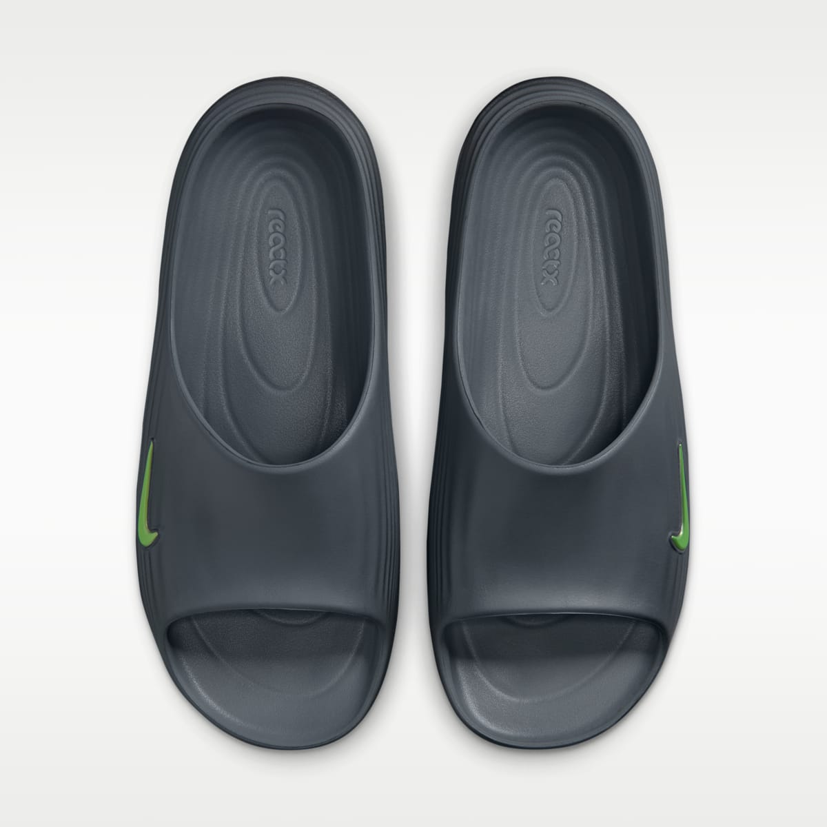 Nike ReactX Rejuven8 Men's Slides - Cool Grey/Black/Volt - Image 5