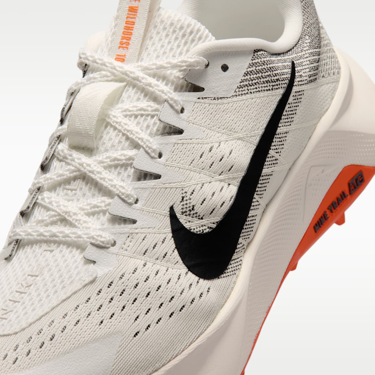 Nike Wildhorse 10 Men's Trail Running Shoes - Summit White/Safety Orange/Phantom/Black - Image 7