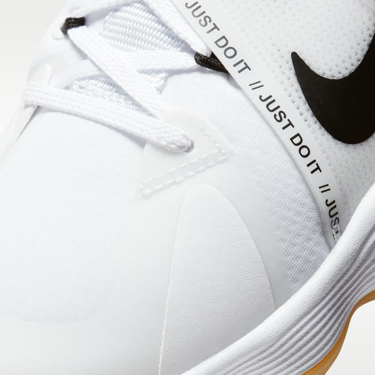 Women's Nike React HyperSet Volleyball Shoes - White/Gum Light Brown/Black