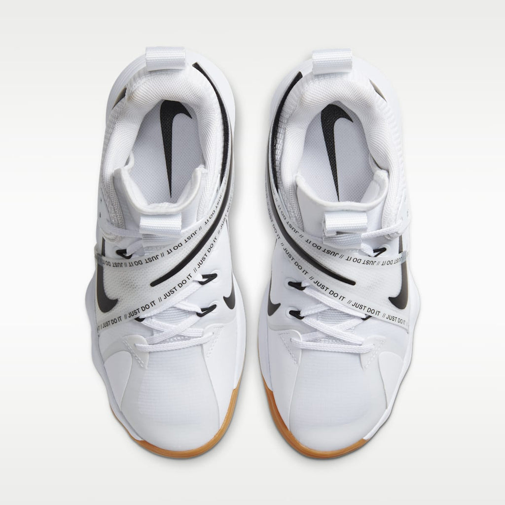 Women's Nike React HyperSet Volleyball Shoes - White/Gum Light Brown/Black