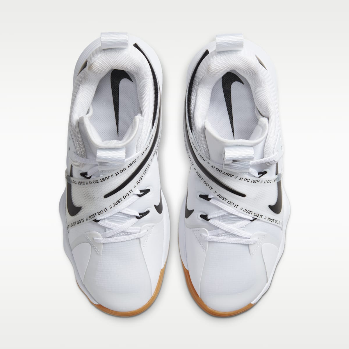 Women's Nike React HyperSet Volleyball Shoes - White/Gum Light Brown/Black