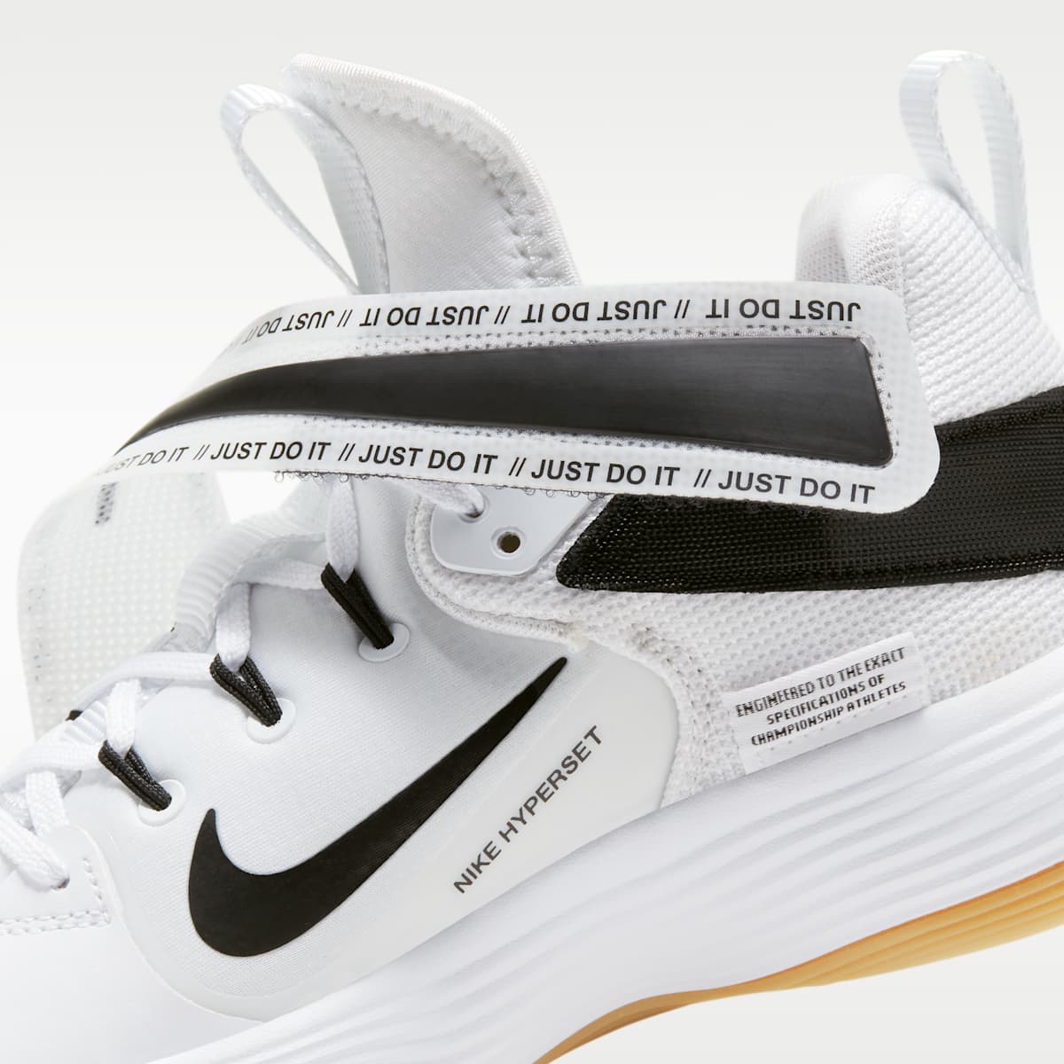 Women's Nike React HyperSet Volleyball Shoes - White/Gum Light Brown/Black