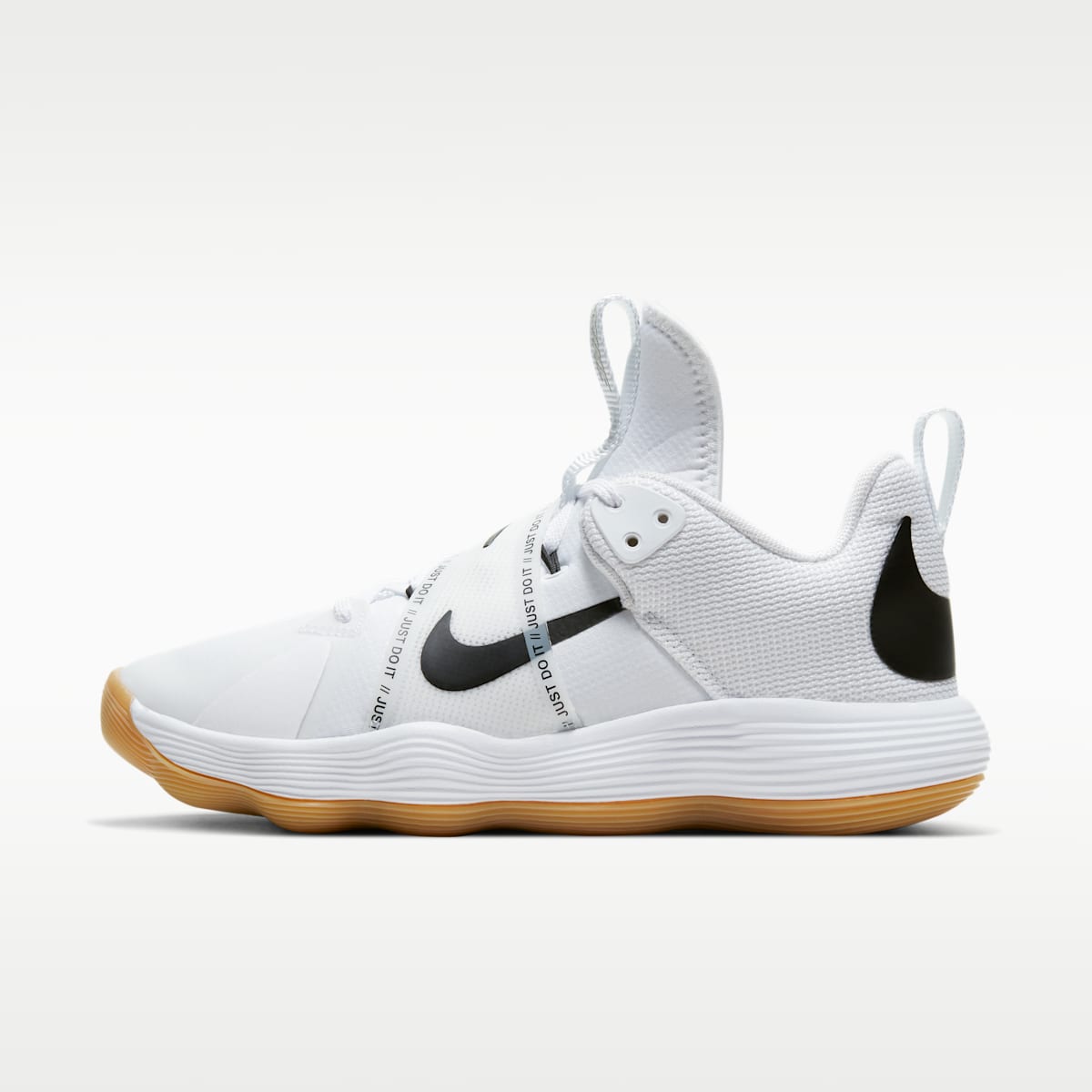 Women's Nike React HyperSet Volleyball Shoes - White/Gum Light Brown/Black