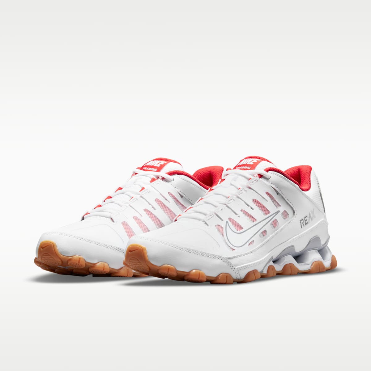Nike Reax 8 TR Men's Workout Shoes - White/Wolf Grey/Chile Red/White - Image 5