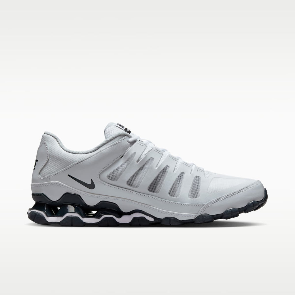 Nike Reax 8 TR Men's Workout Shoes - White/Classic Charcoal/Pure Platinum/Metallic Silver - Image 3