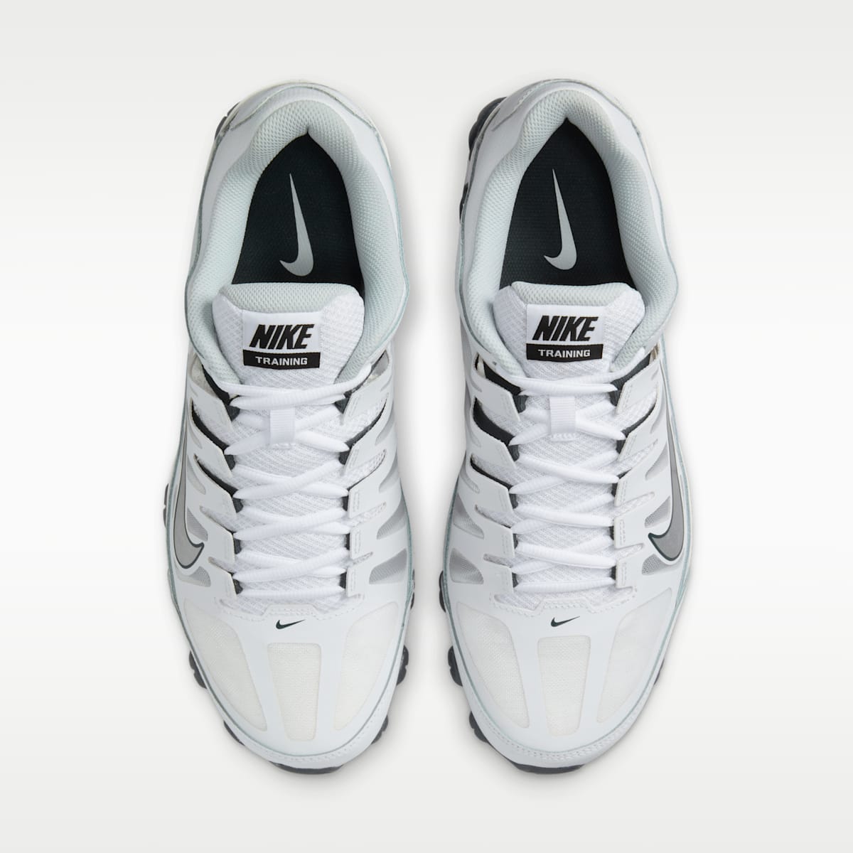Nike Reax 8 TR Men's Workout Shoes - White/Classic Charcoal/Pure Platinum/Metallic Silver - Image 4