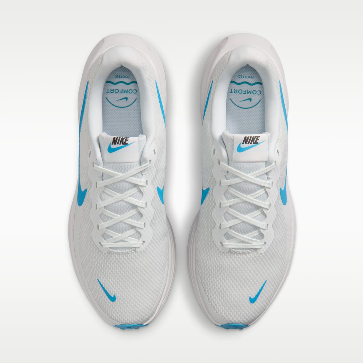 Nike Revolution 8 Men's Road Running Shoes - Off White/Vast Grey/Anthracite/Light Current Blue - Image 4