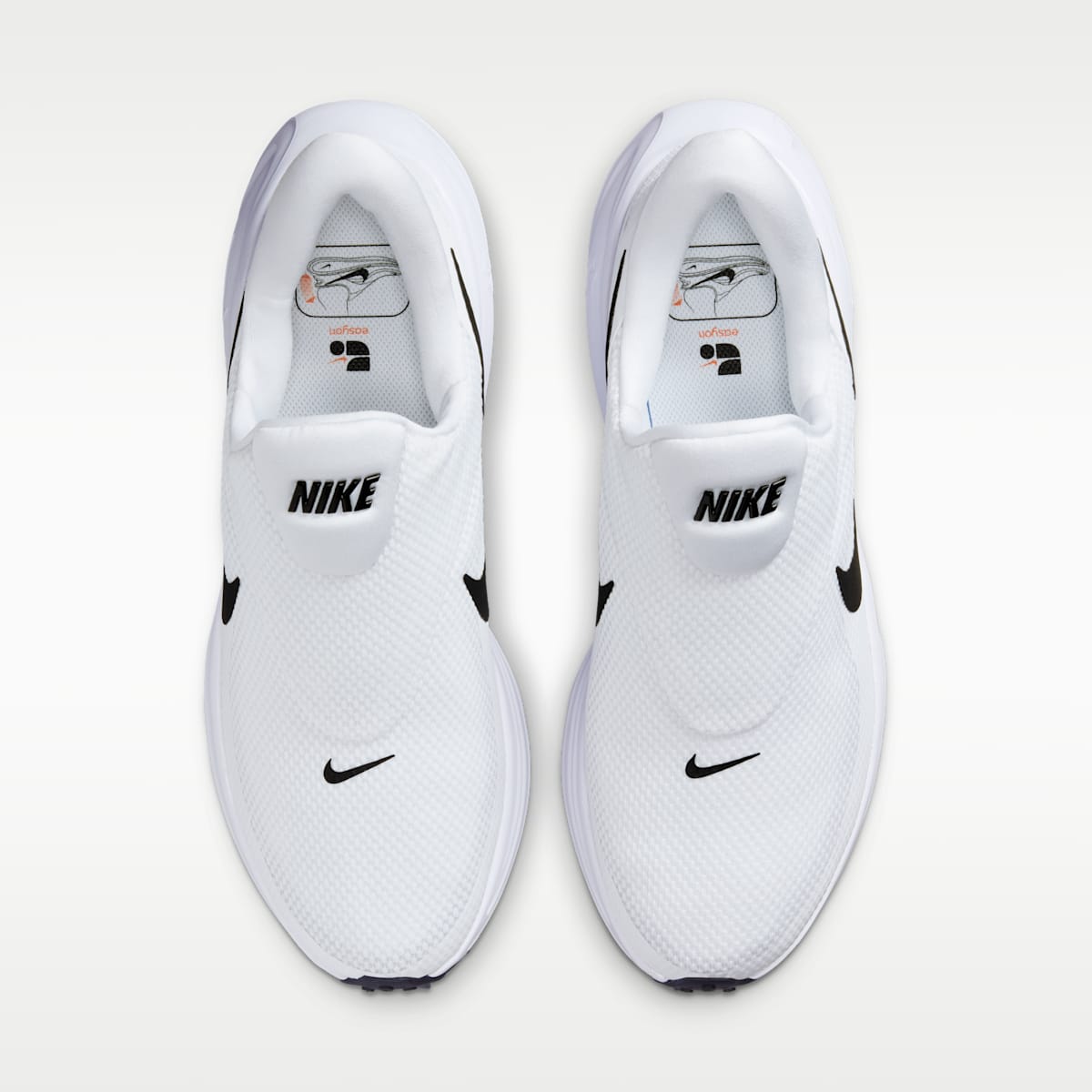 Nike Revolution 8 EasyOn Men's Road Running Shoes - White/Wolf Grey/Black - Image 4