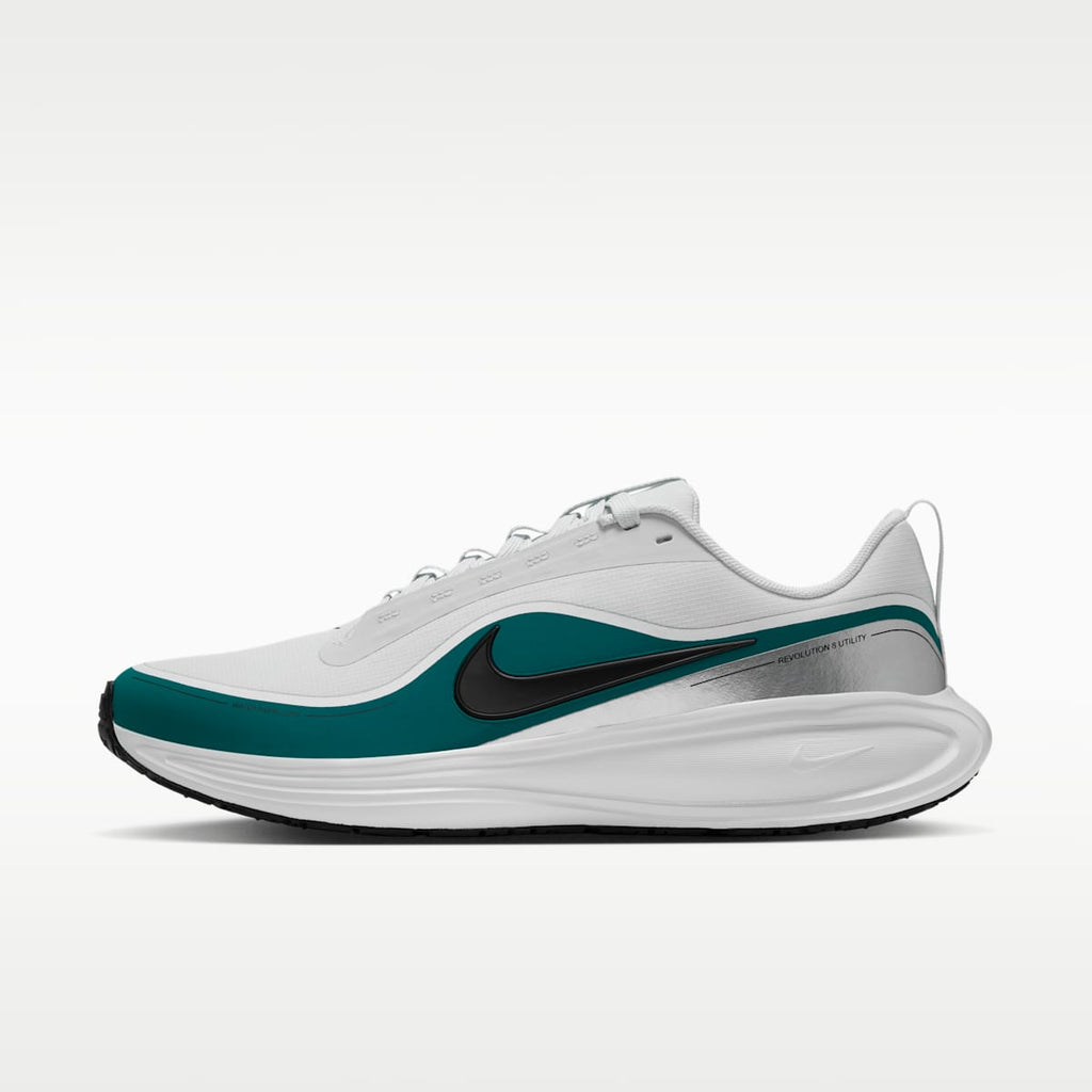 Nike Revolution 8 Utility Men's Road Running Shoes - Off White/Bright Spruce/Metallic Silver/Black - Image 1