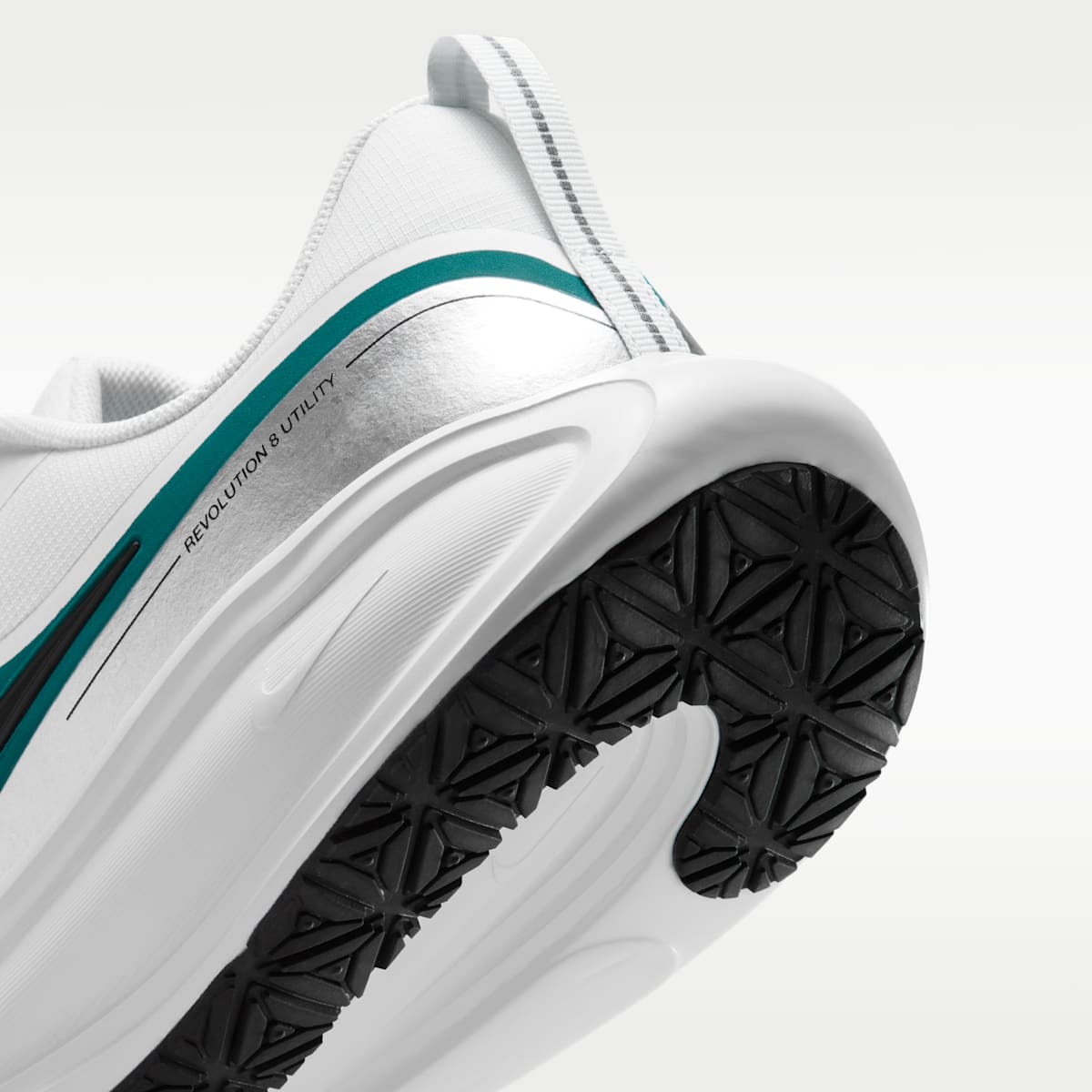 Nike Revolution 8 Utility Men's Road Running Shoes - Off White/Bright Spruce/Metallic Silver/Black - Image 8