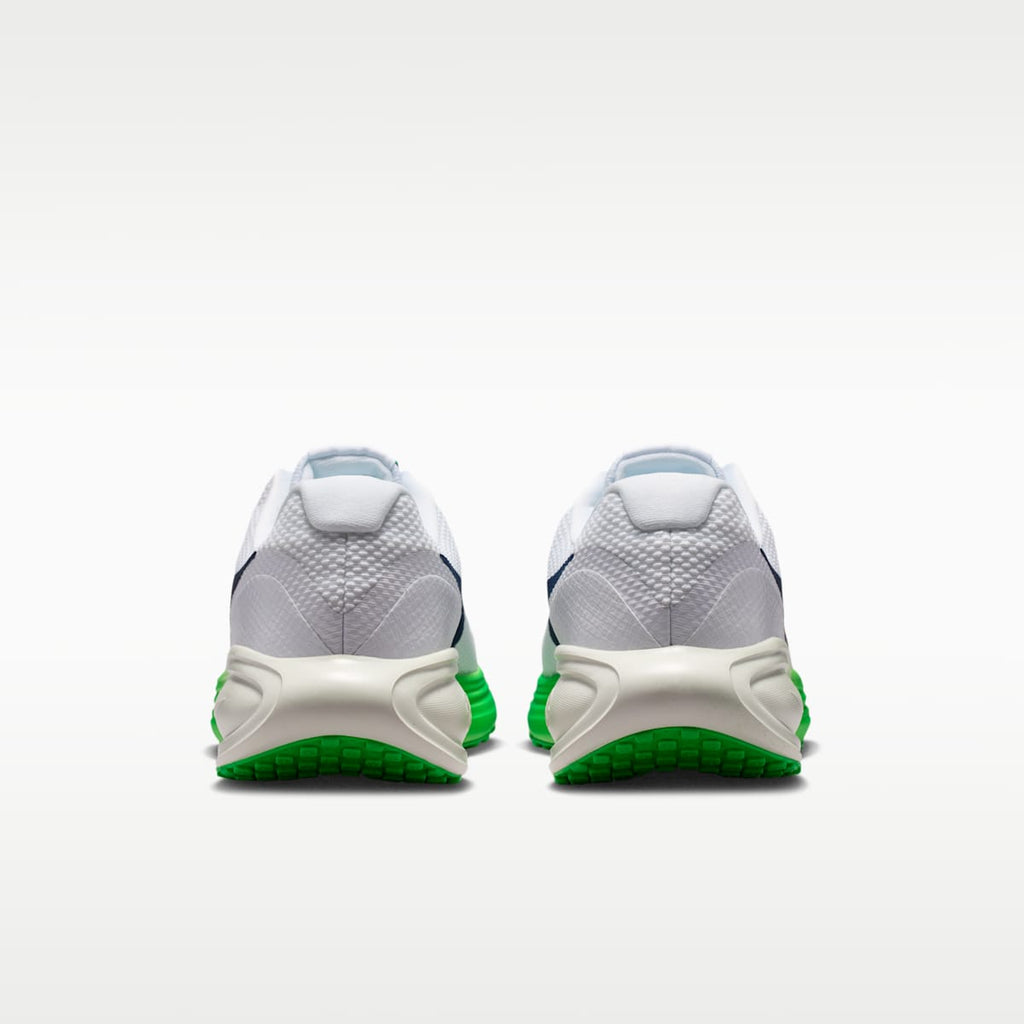 Nike Revolution 8 Men's Road Running Shoes (Wide) - White/Green Spark/Summit White/Midnight Navy - Image 6