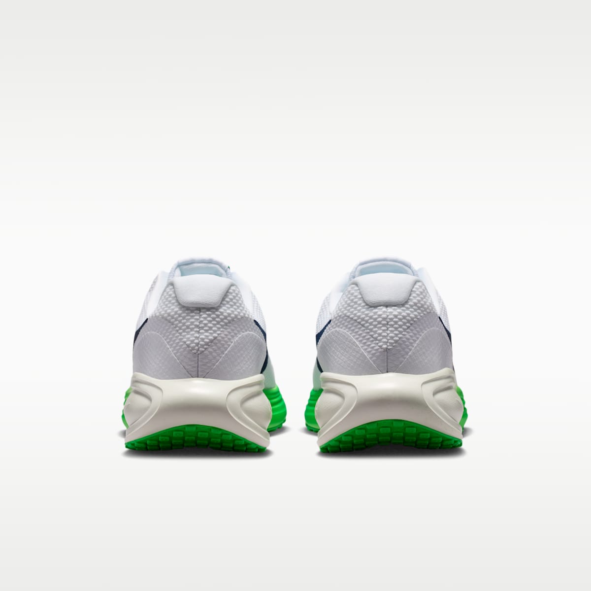 Nike Revolution 8 Men's Road Running Shoes (Wide) - White/Green Spark/Summit White/Midnight Navy - Image 6