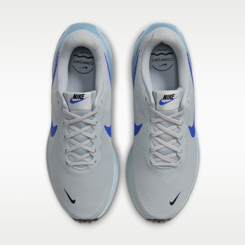 Nike Revolution 8 Men's Road Running Shoes (Wide) - Grey Mist/Black/Smokey Blue/Racer Blue - Image 4