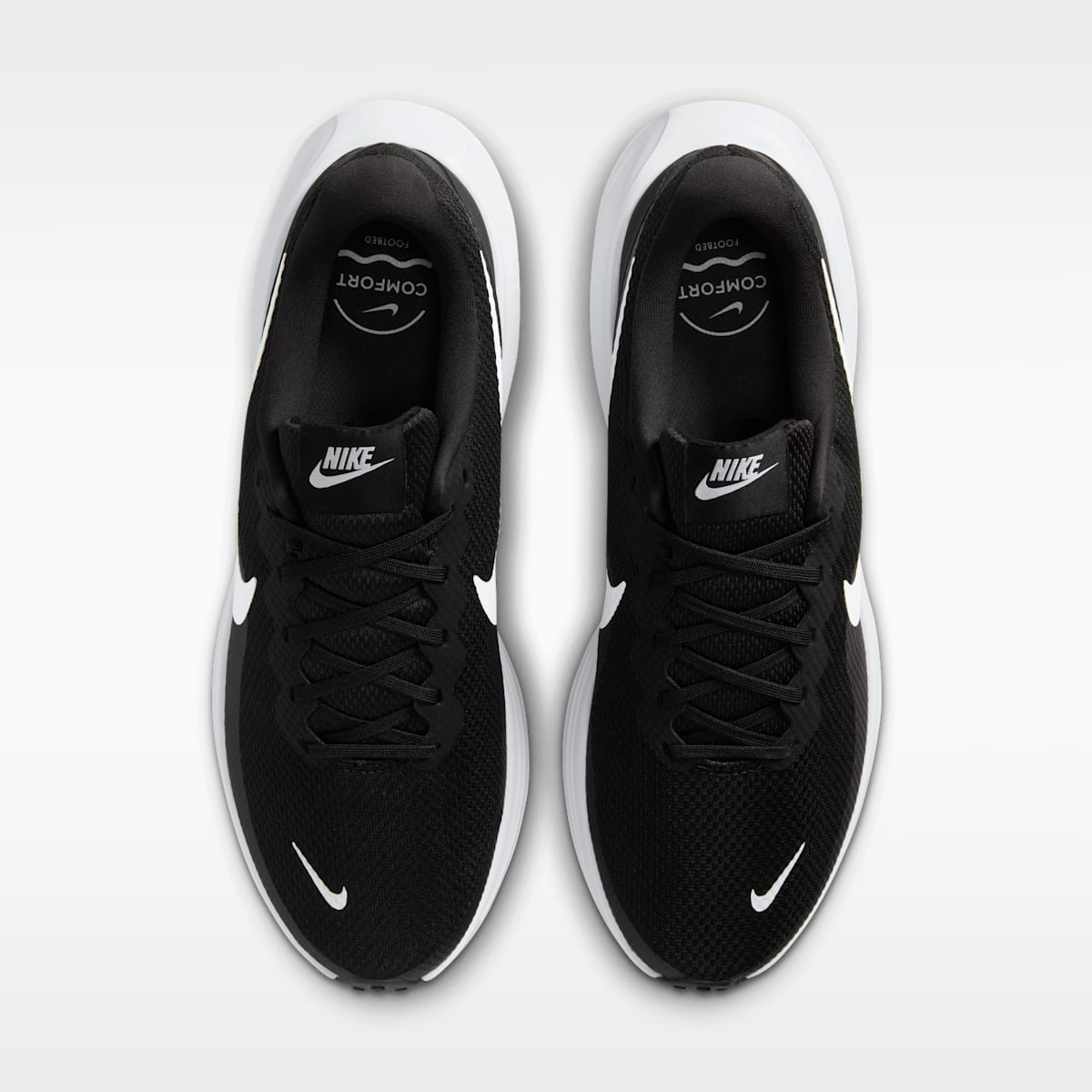 Nike Revolution 8 Men's Road Running Shoes - Black/Black/White - Image 4