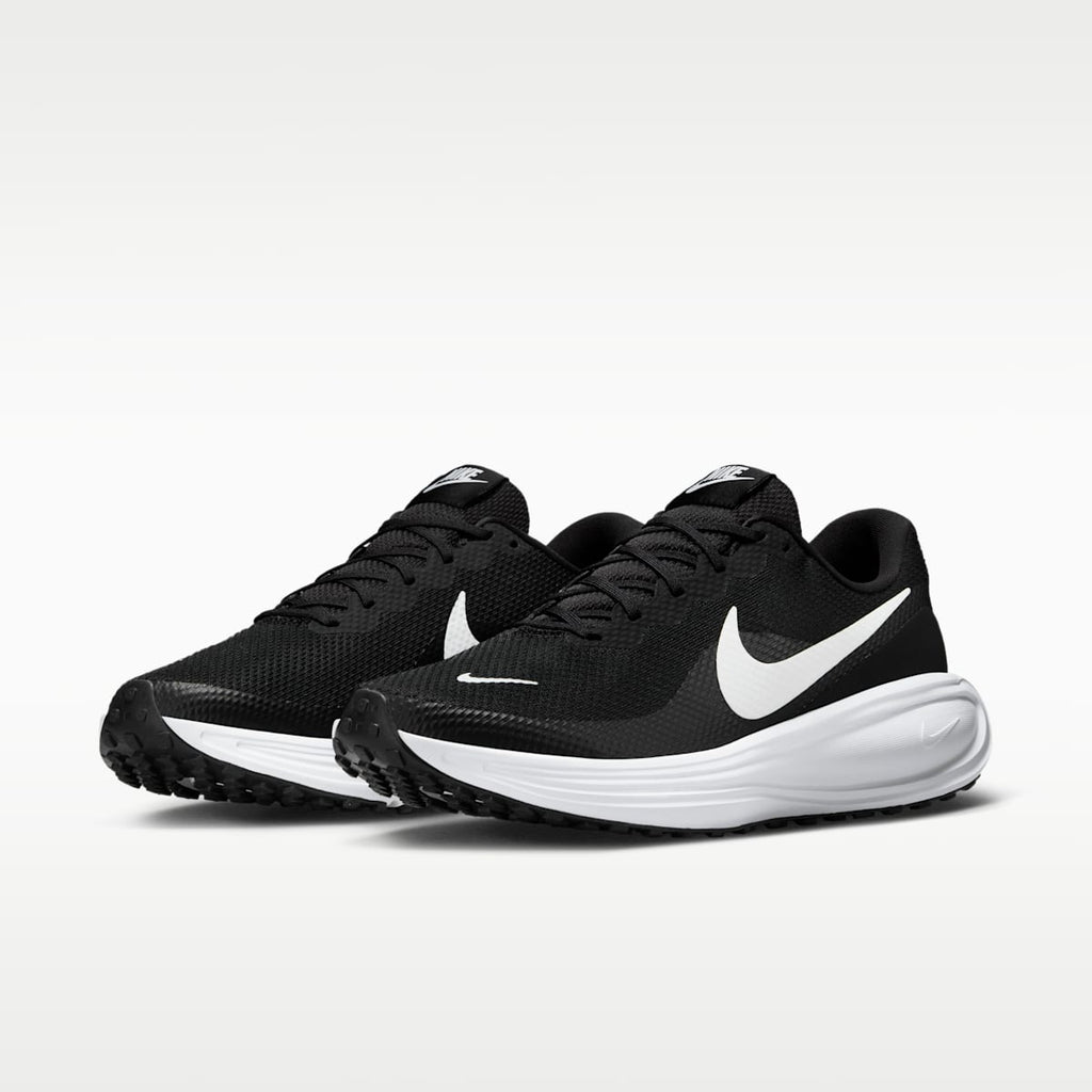 Nike Revolution 8 Men's Road Running Shoes - Black/Black/White - Image 5