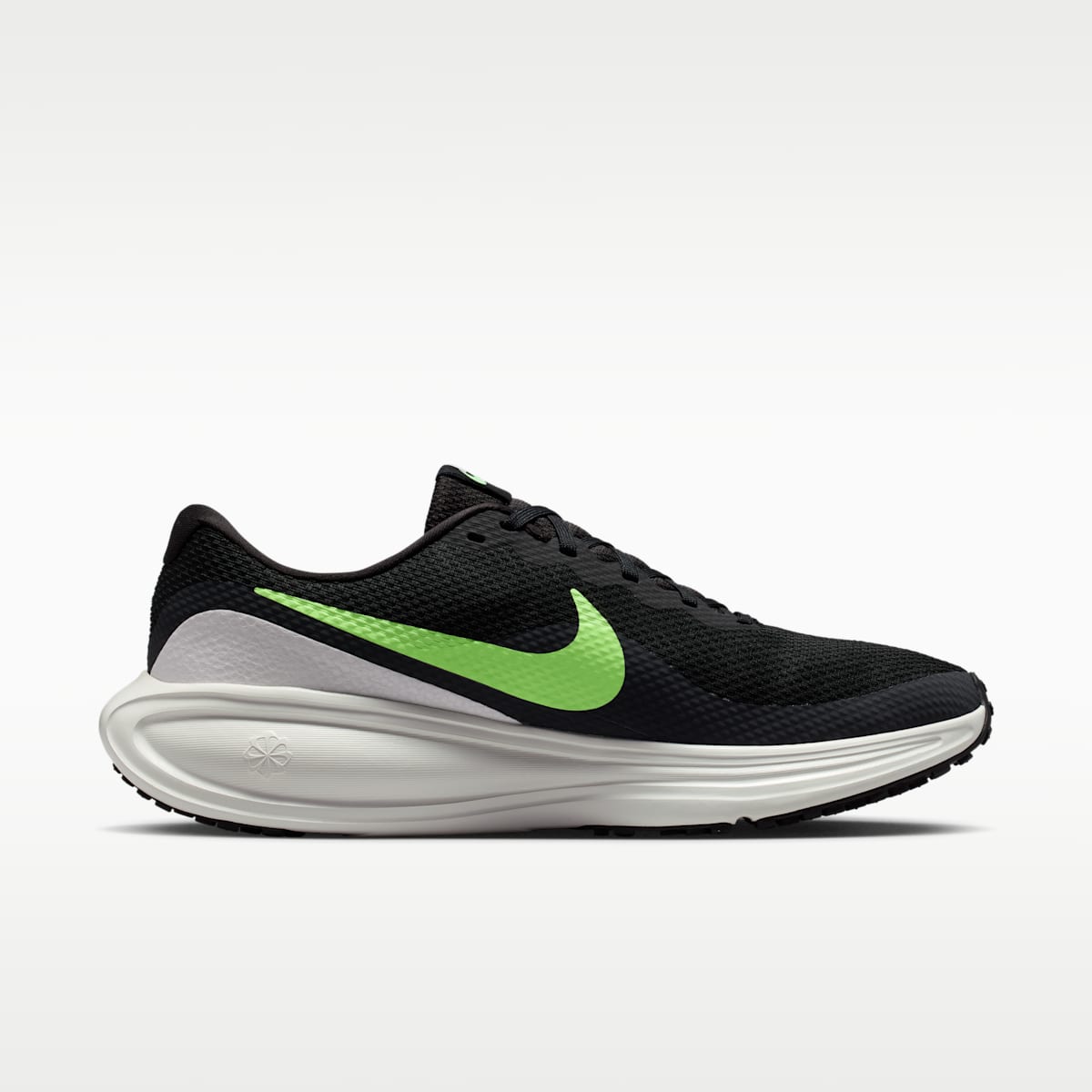 Nike Revolution 8 Men's Road Running Shoes - Black/Summit White/Football Grey/Lime Blast - Image 3