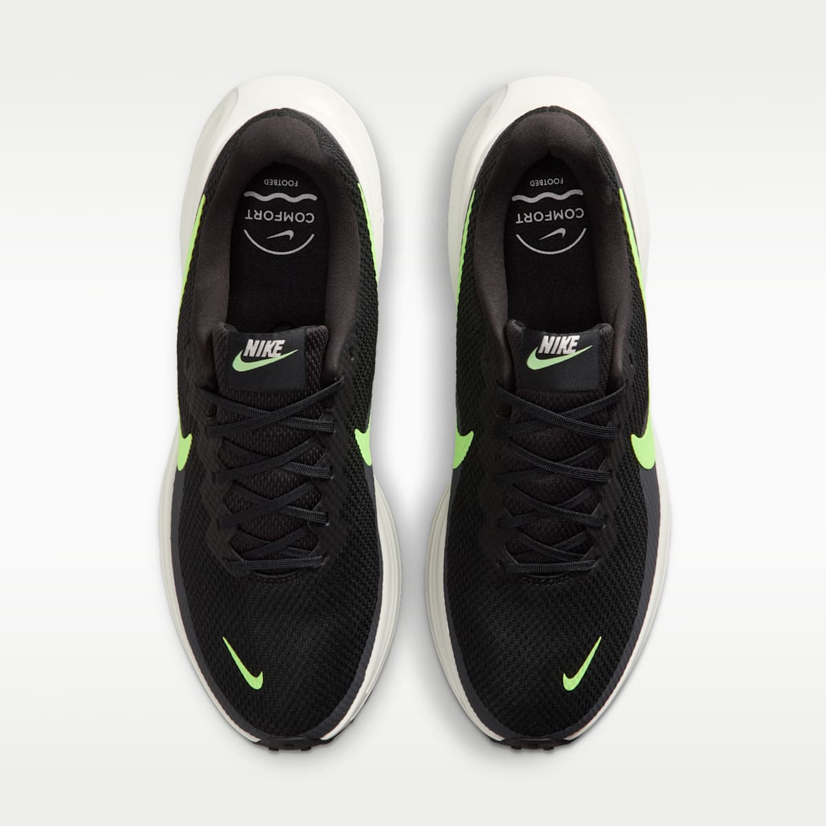 Nike Revolution 8 Men's Road Running Shoes - Black/Summit White/Football Grey/Lime Blast - Image 4