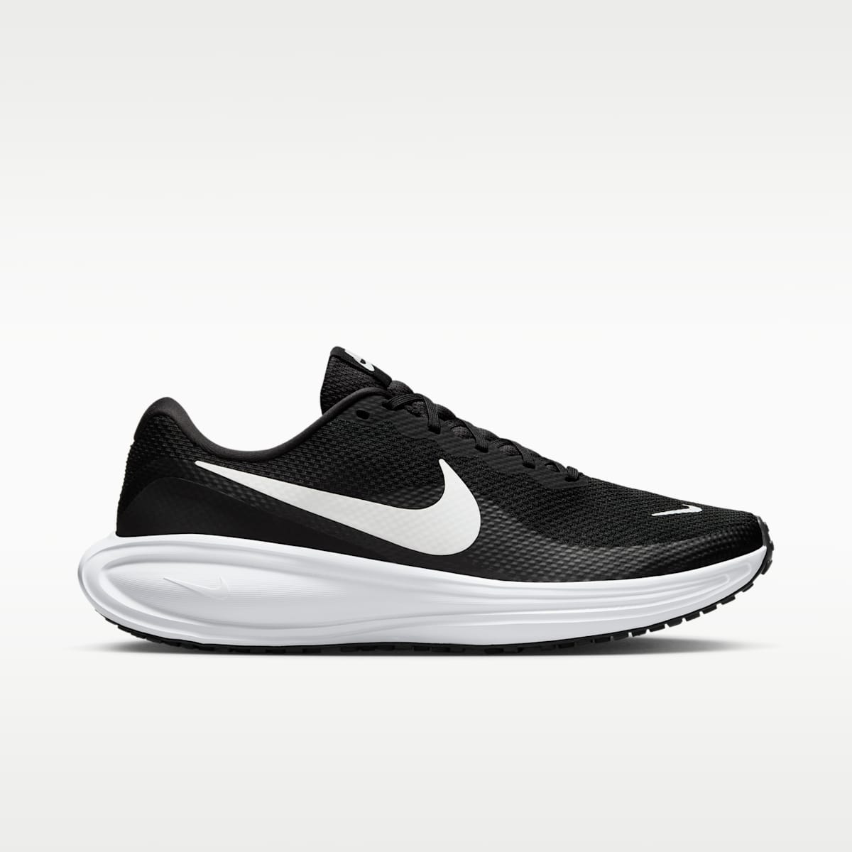 Nike Revolution 8 Men's Road Running Shoes - Black/Black/White - Image 3