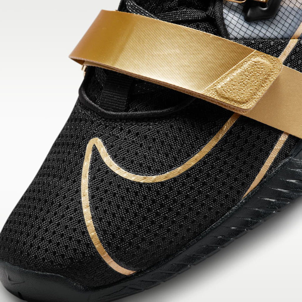 Nike Romaleos 4 Weightlifting Shoes - Black/Metallic Gold/White/Metallic Gold - Image 7
