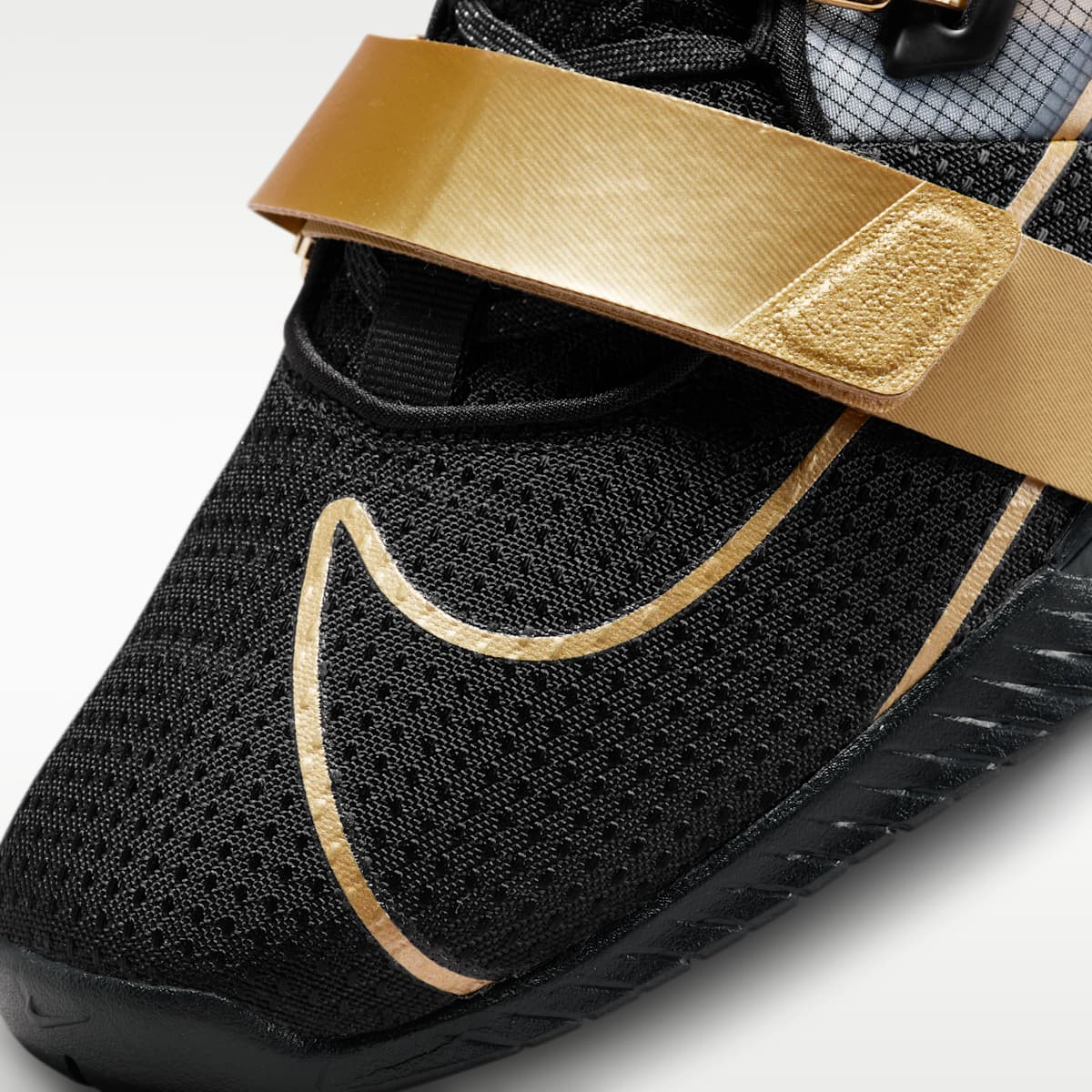 Nike Romaleos 4 Weightlifting Shoes - Black/Metallic Gold/White/Metallic Gold - Image 7