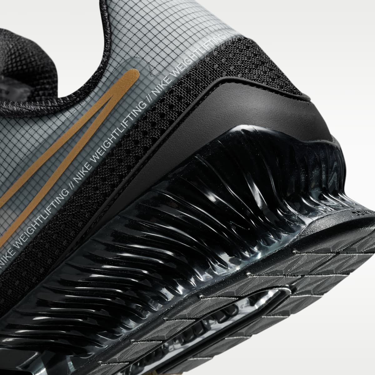 Nike Romaleos 4 Weightlifting Shoes - Black/Metallic Gold/White/Metallic Gold - Image 8
