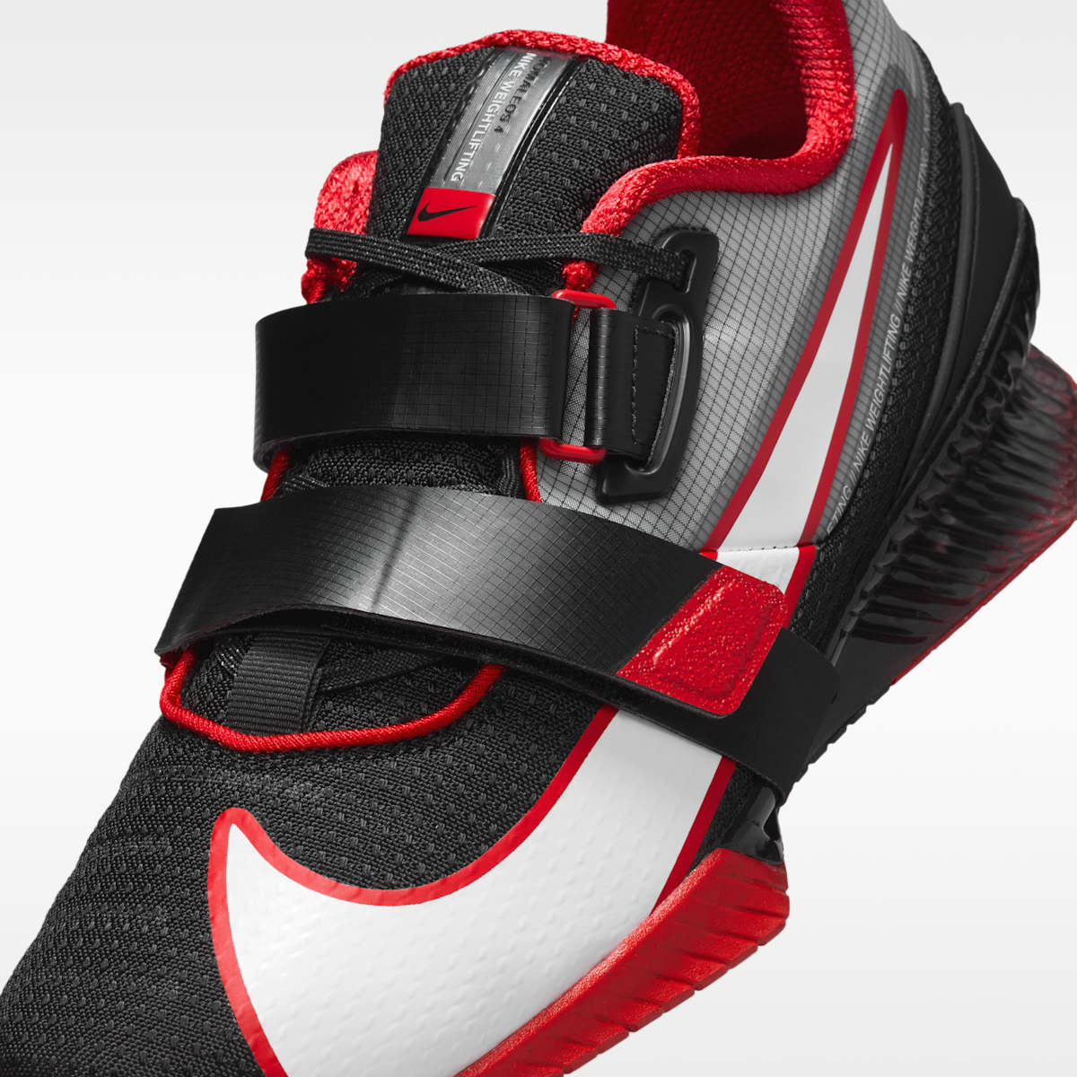 Nike Romaleos 4 Weightlifting Shoes - Black/University Red/White - Image 7