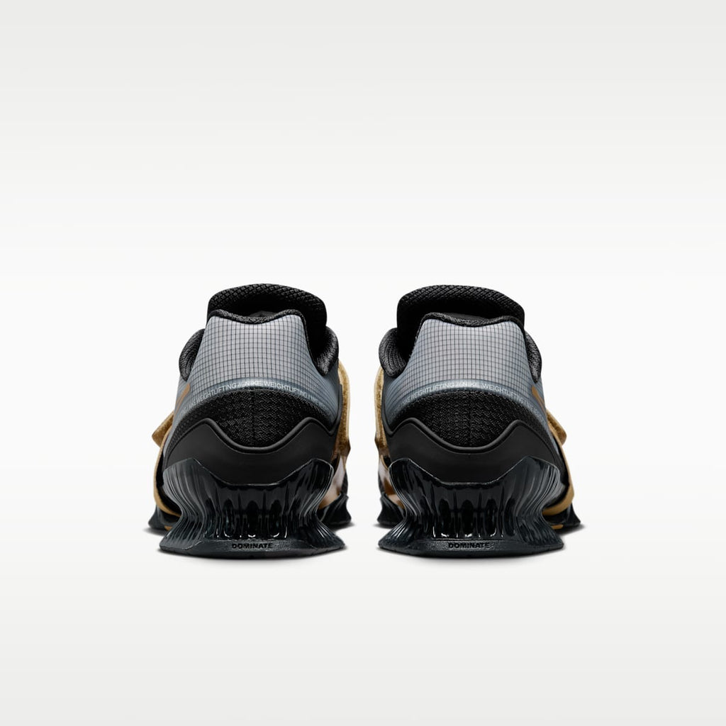 Nike Romaleos 4 Weightlifting Shoes - Black/Metallic Gold/White/Metallic Gold - Image 6