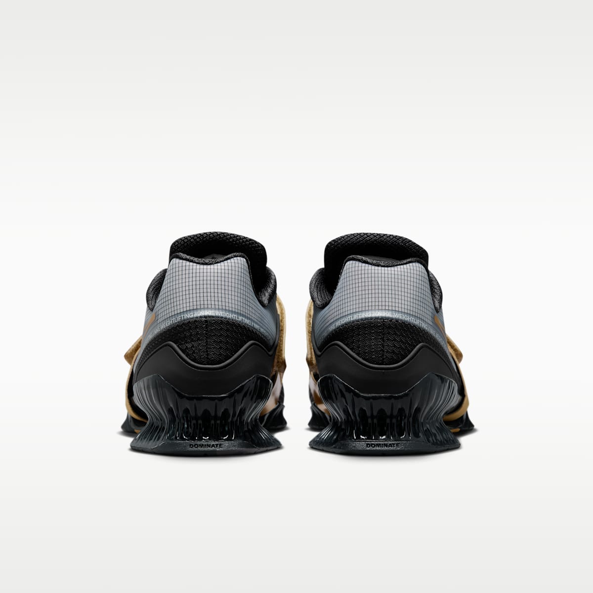 Nike Romaleos 4 Weightlifting Shoes - Black/Metallic Gold/White/Metallic Gold - Image 6