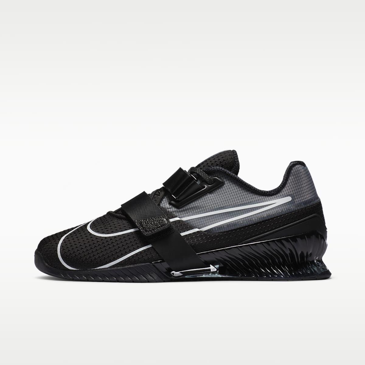 Nike Romaleos 4 Weightlifting Shoes - Black/Black/White - Image 1
