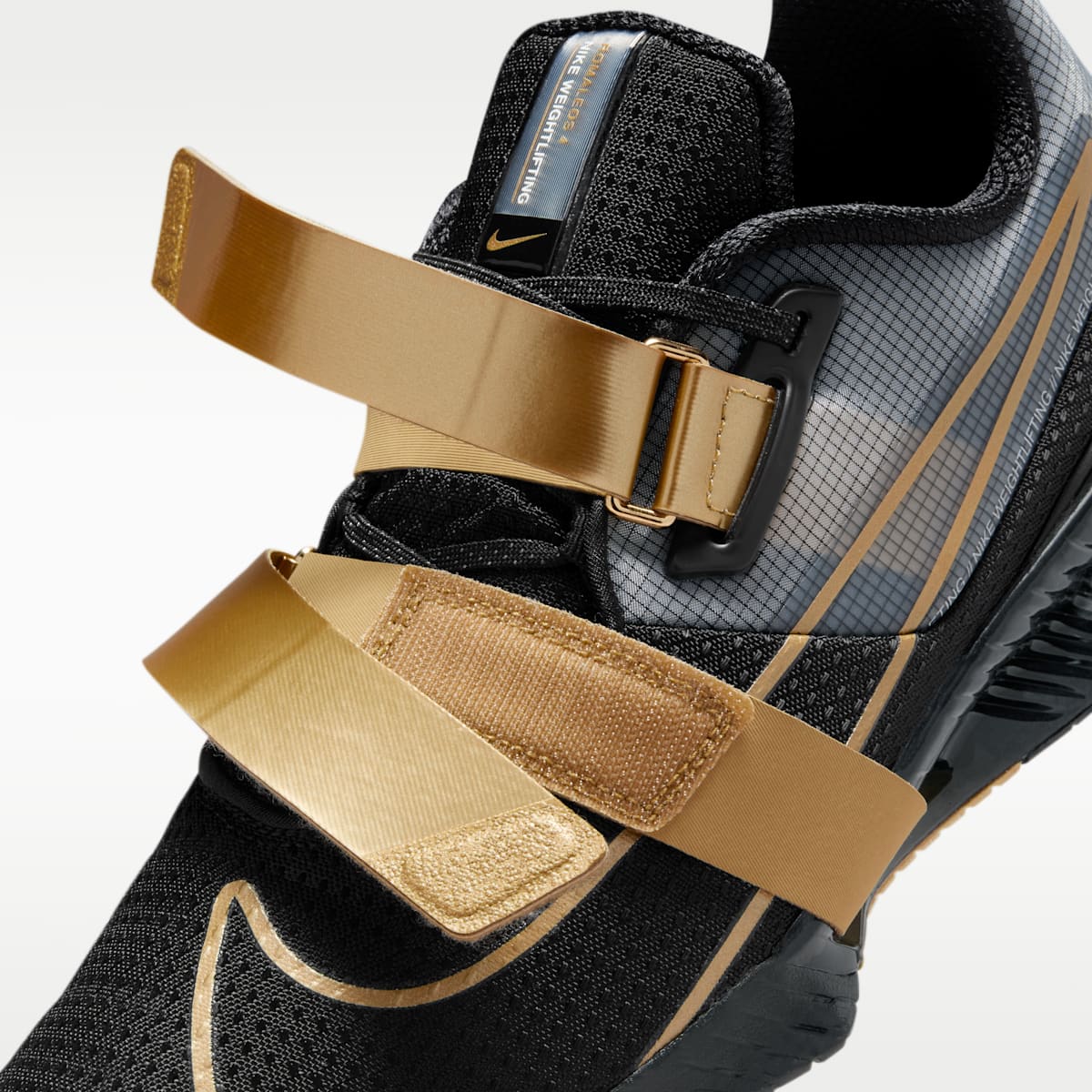 Nike Romaleos 4 Weightlifting Shoes - Black/Metallic Gold/White/Metallic Gold - Image 10