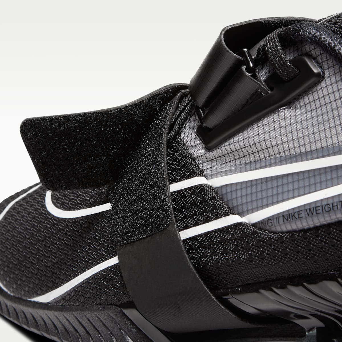 Nike Romaleos 4 Weightlifting Shoes - Black/Black/White - Image 9