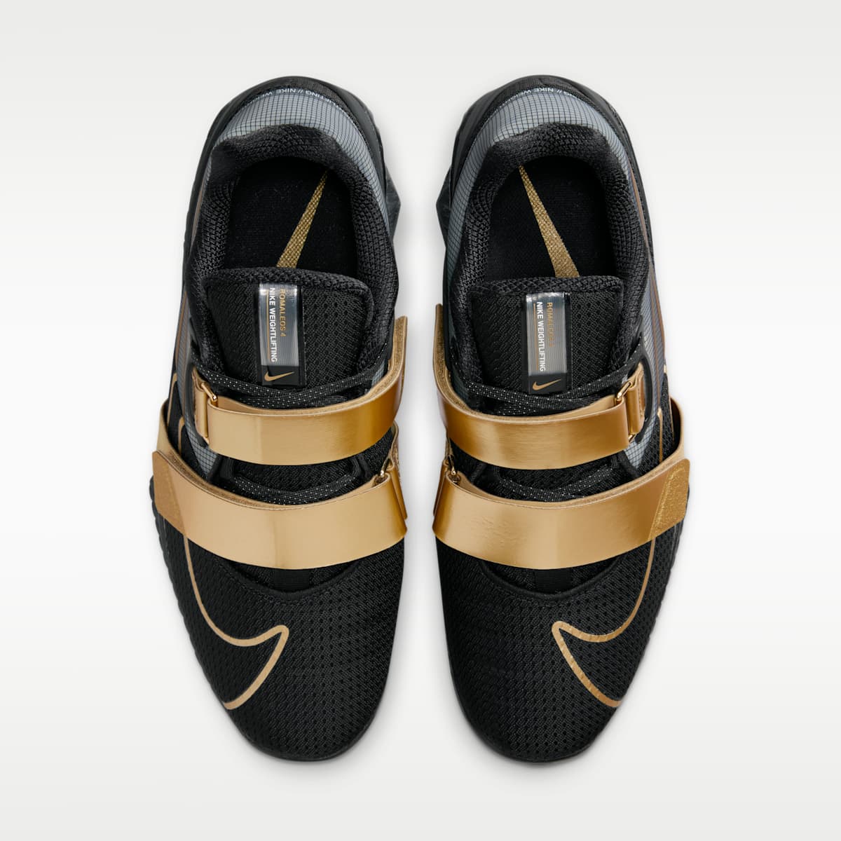 Nike Romaleos 4 Weightlifting Shoes - Black/Metallic Gold/White/Metallic Gold - Image 4