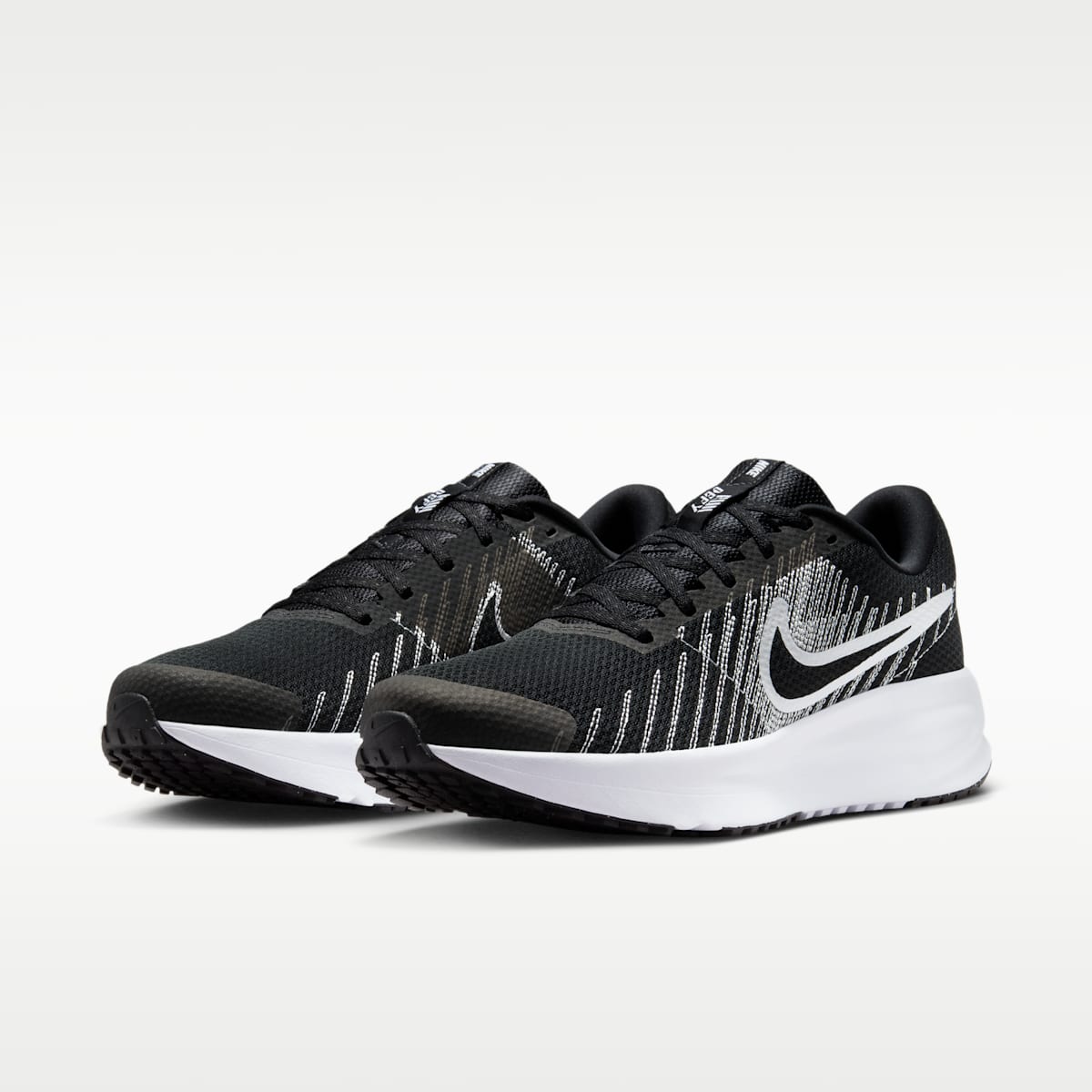 Nike Run Defy Men's Road Running Shoes - Black/White - Image 5
