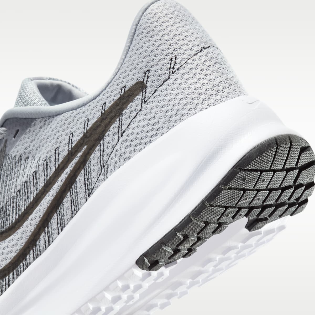Nike Run Defy Men's Road Running Shoes - Wolf Grey/White/Iron Grey/Black - Image 8