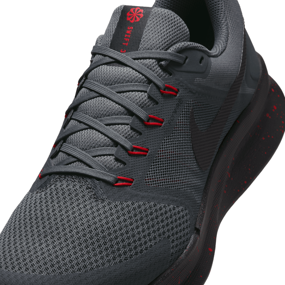 Nike Run Swift 3 Men's Road Running Shoes - Dark Grey/University Red/Black - Image 7