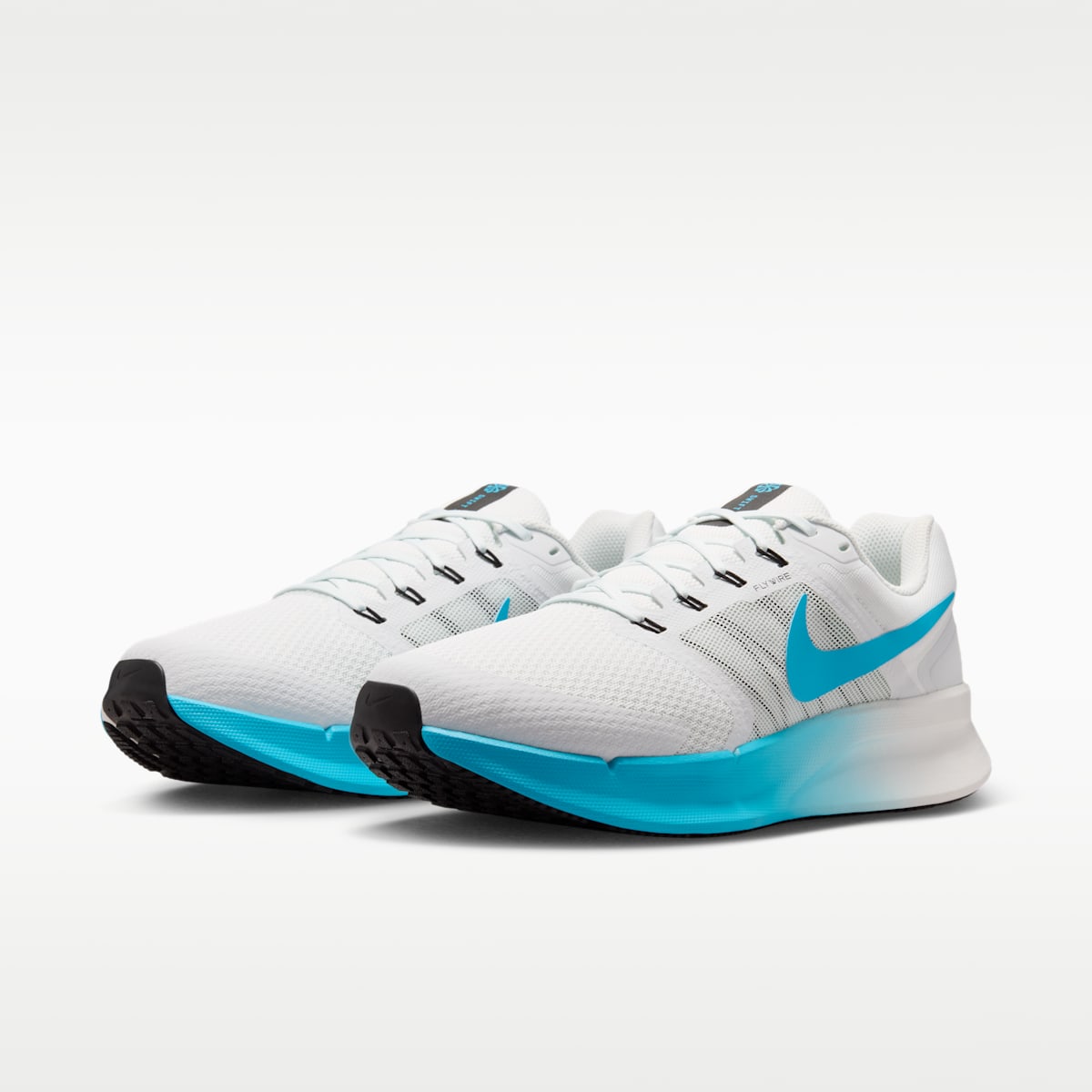 Nike Run Swift 3 Men's Road Running Shoes - Off White/Black/Light Current Blue - Image 5