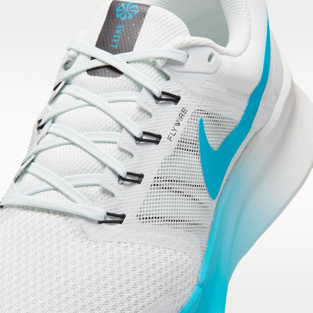 Nike Run Swift 3 Men's Road Running Shoes - Off White/Black/Light Current Blue - Image 7