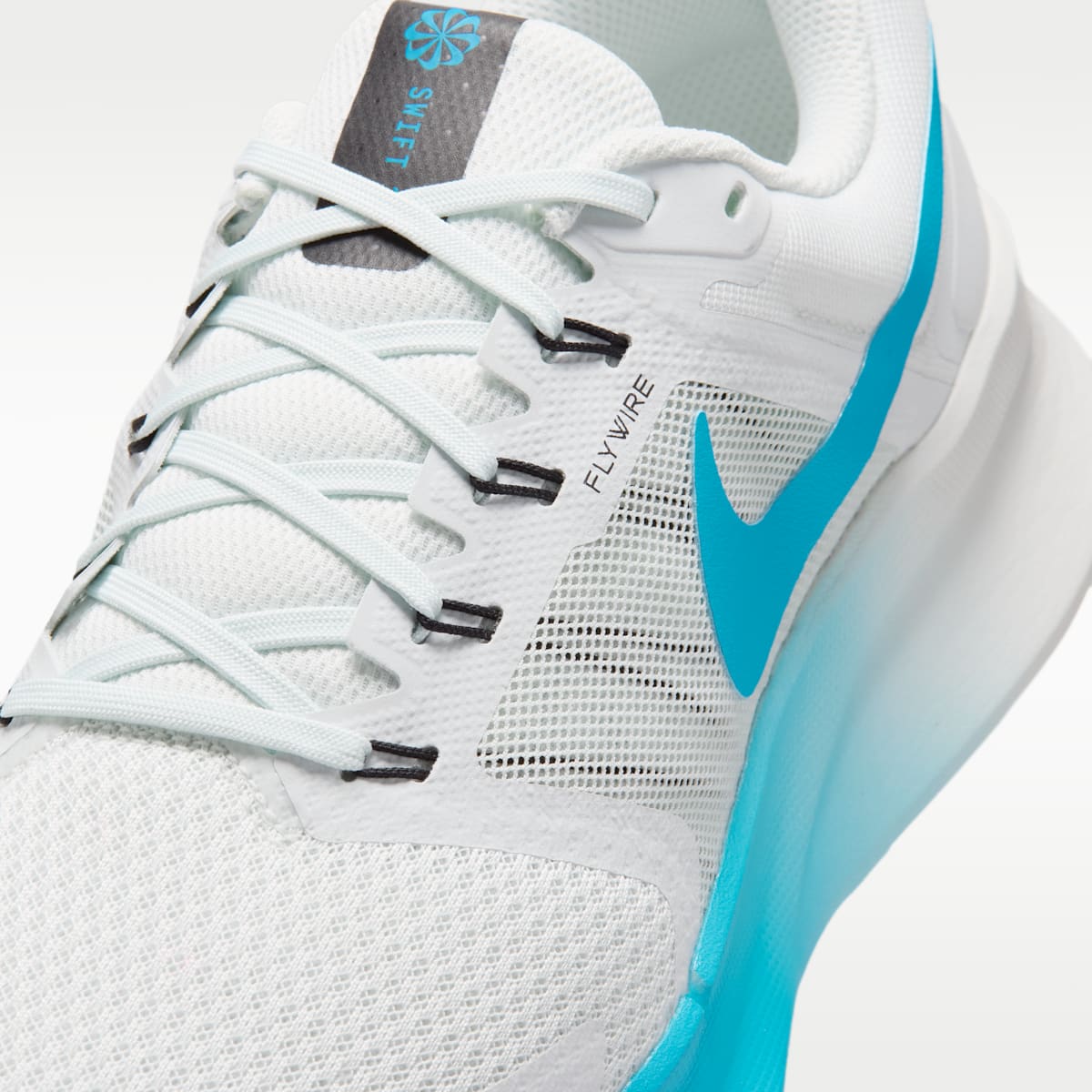 Nike Run Swift 3 Men's Road Running Shoes - Off White/Black/Light Current Blue - Image 7