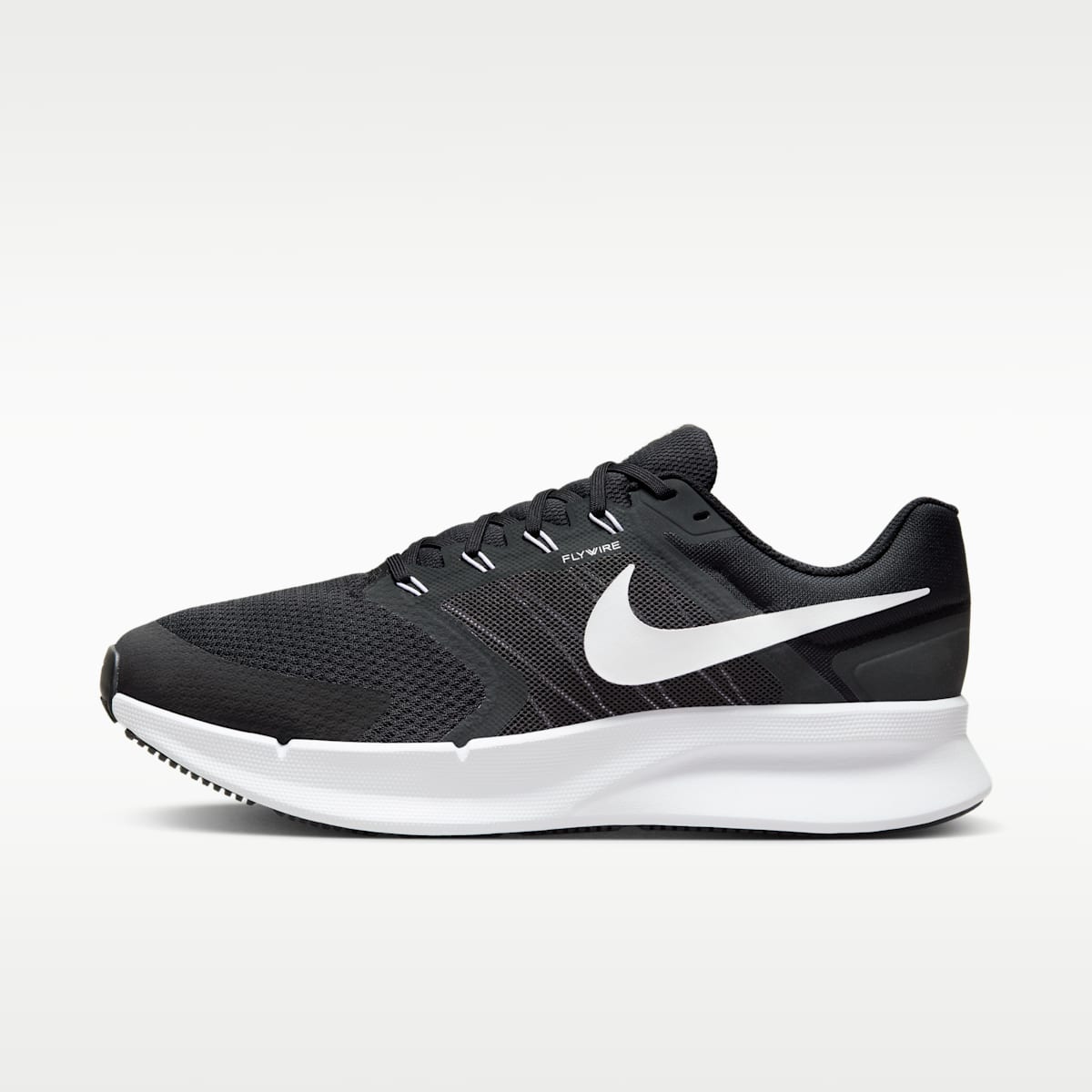 Nike Run Swift 3 Men's Road Running Shoes (Extra Wide) - Black/Dark Smoke Grey/White - Image 1
