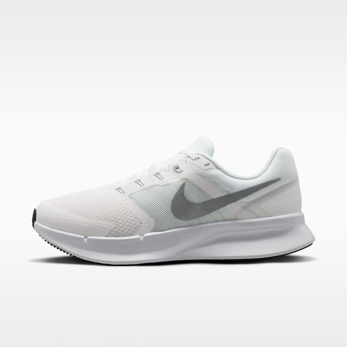 Nike Run Swift 3 Men's Road Running Shoes - Summit White/White/Black/Metallic Silver - Image 1