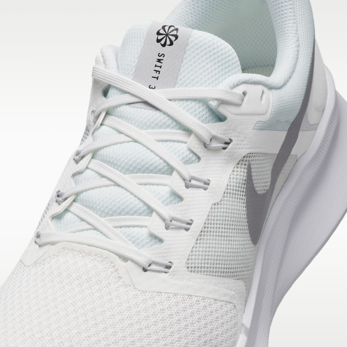 Nike Run Swift 3 Men's Road Running Shoes - Summit White/White/Black/Metallic Silver - Image 7