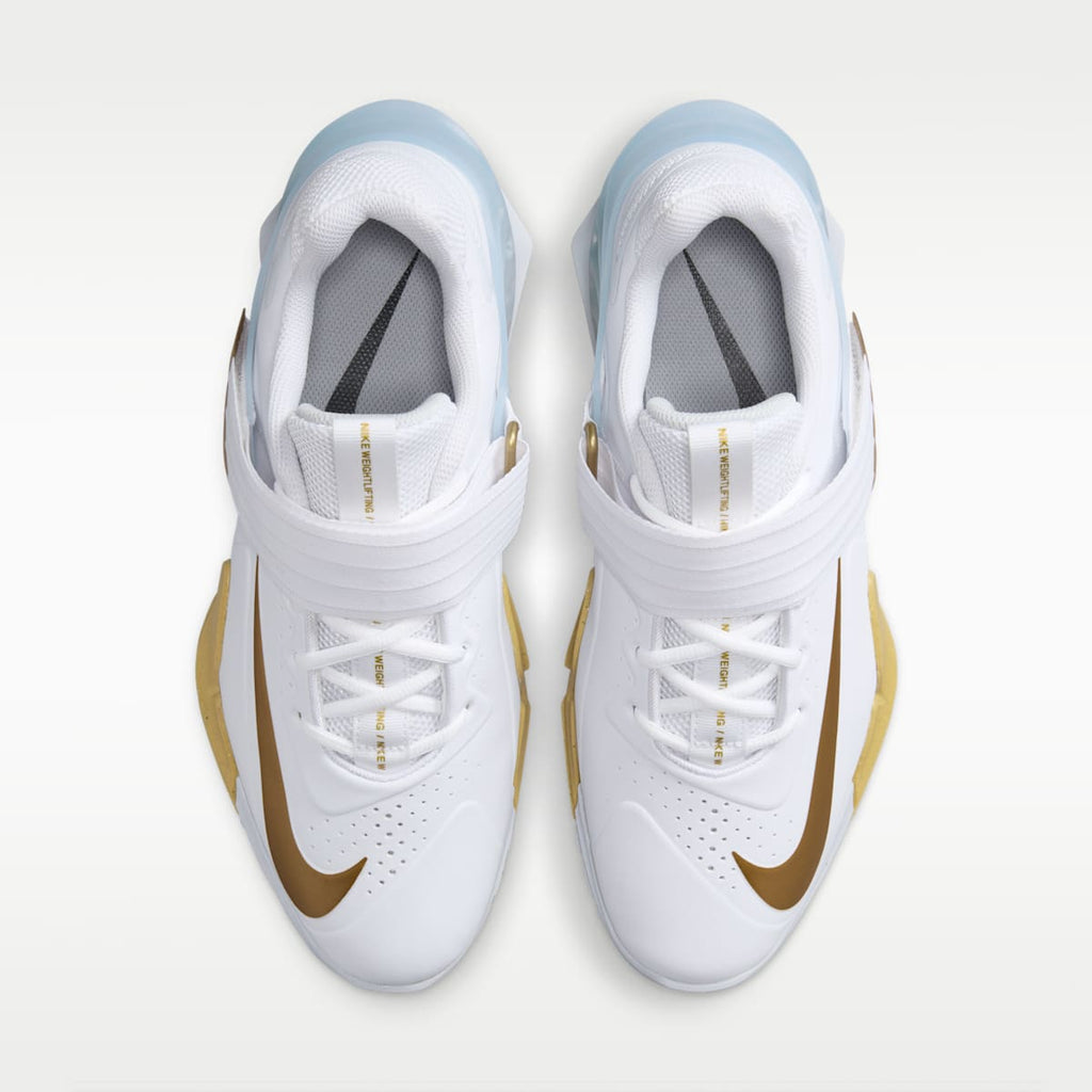 Nike Savaleos Weightlifting Shoes - White/Wolf Grey/Metallic Gold - Image 4
