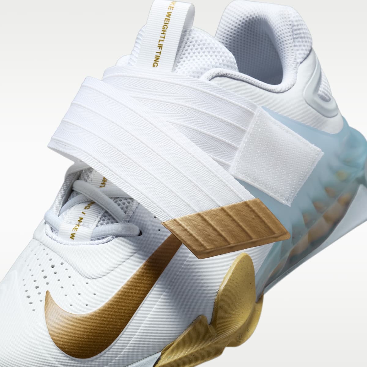 Nike Savaleos Weightlifting Shoes - White/Wolf Grey/Metallic Gold - Image 7