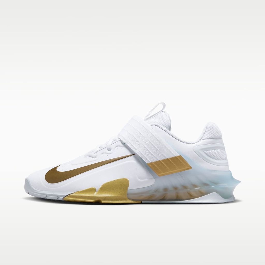 Nike Savaleos Weightlifting Shoes - White/Wolf Grey/Metallic Gold - Image 1