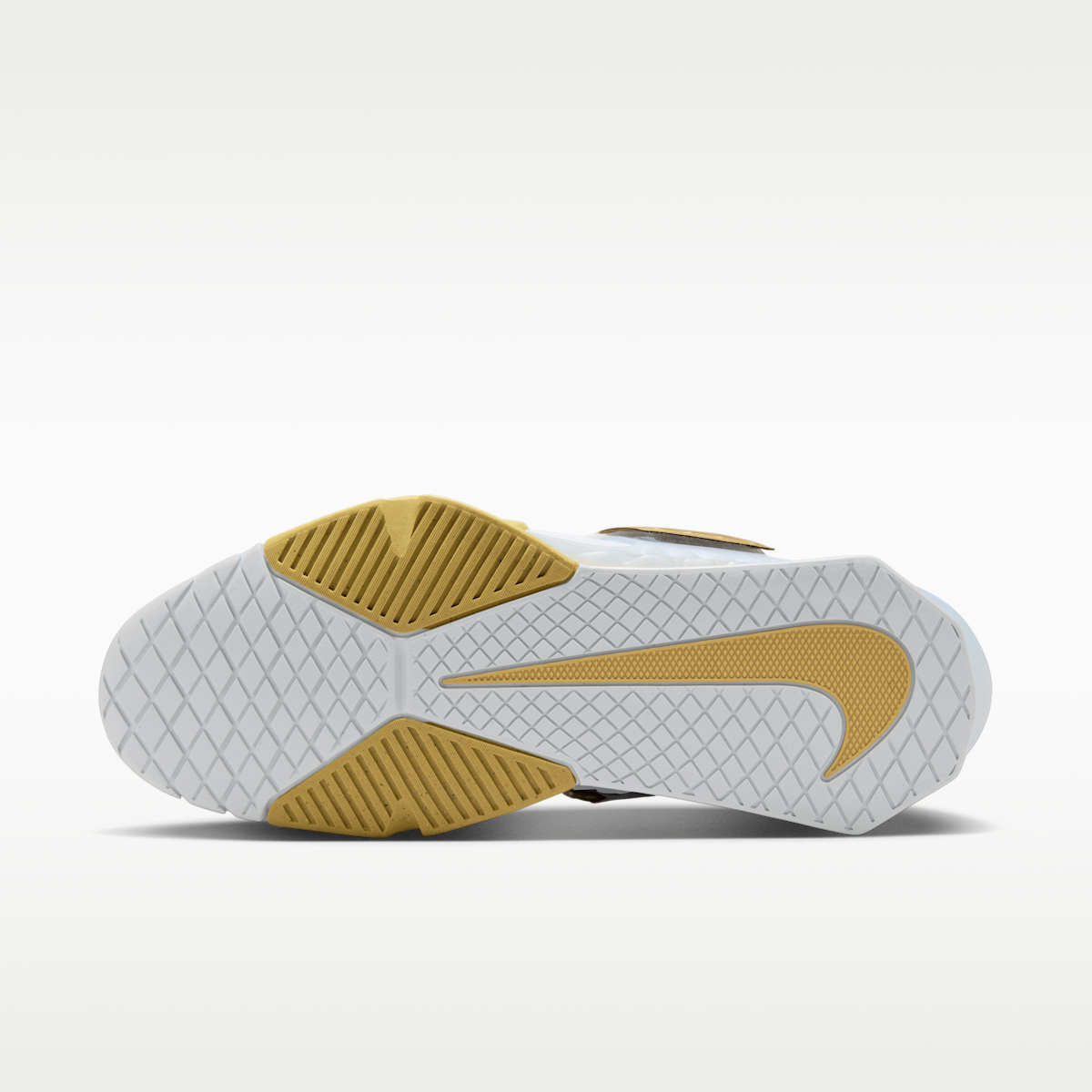 Women's Nike Savaleos Weightlifting Shoes - White/Wolf Grey/Metallic Gold