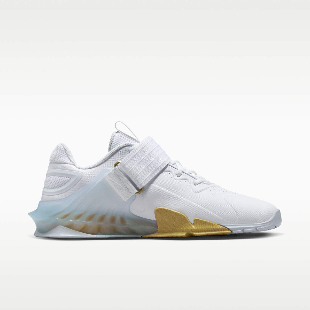 Women's Nike Savaleos Weightlifting Shoes - White/Wolf Grey/Metallic Gold