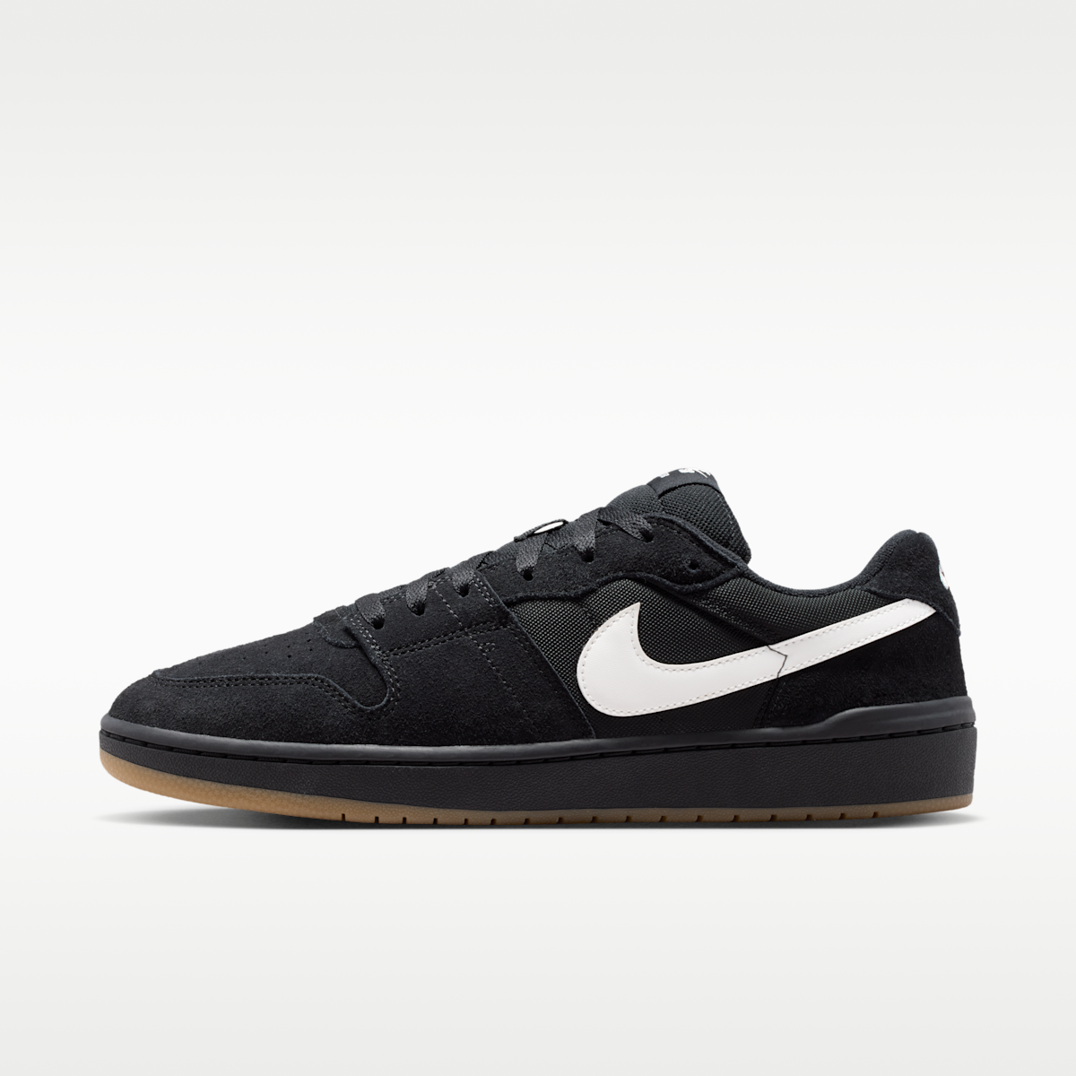 Women's Nike SB Code 58 Skate Shoes - Black/Black/Gum Light Brown/Summit White